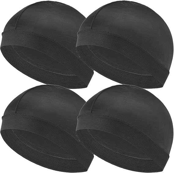 Silky Wave Cap for Men 360 Waves Compression Stocking Skull Cap | Durag Hair Net for Sleep, Breathable Overnight Dome Hat for Wave Training & Slick Backs