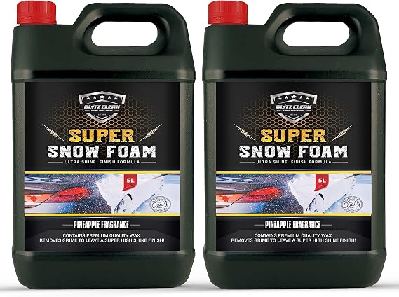 10L Snow Foam Thick Lathering Wash Pre Valeting Detailing Professional Scented Fragranced Snowfoam Car Van Caravan Jet Ski Foaming Safe Wash (Pineapple)