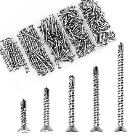 410 Stainless Steel Self Drilling Drywall Screws Assortment Kit(150pcs)