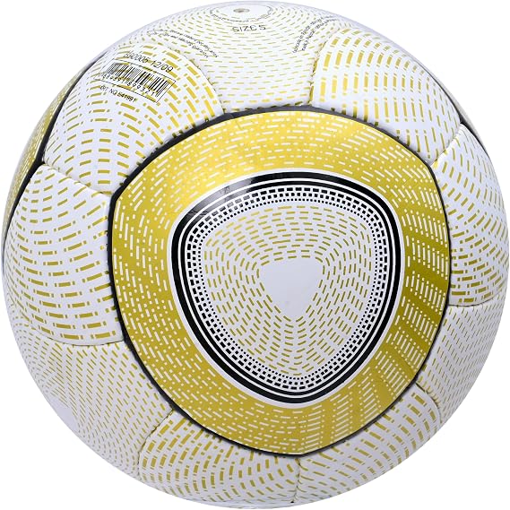 South Africa World Cup 2010 Soccer Ball Golden Football Collectible Item Size 5 Hand Stitched Premium Replica for Fans & Training