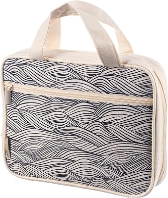 DiverseBee Bible Cover with Handles, Zippered Bible Carrying Case for Women and Girls, Tote Bag for Kids, Bible Book Cover & Accessories, Christian Gifts 7.5 x 10 x 2.5in Waves