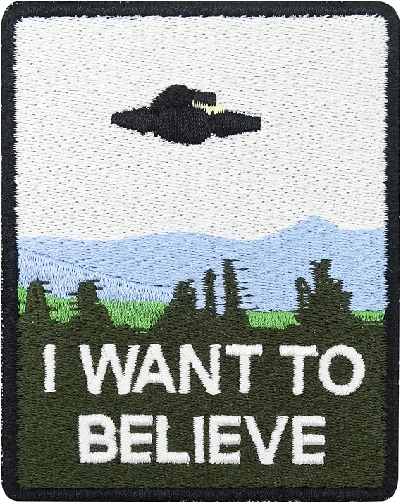 Finally Home Patch with Hook-and-Loop Closure - I Want to Believe UFO Patches, Alien Patches, NASA Patches, Astronaut Space Badge