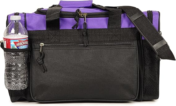 17" Duffel Bag Travel Size Sports Gym Bag Mesh Pockets (Duffle Bag)