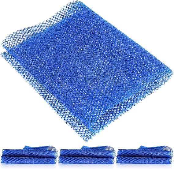 FOMIYES 4pcs African Mesh Exfoliating Body Washers Shower Scrubbers for Gentle Skin Smoothing and Daily Use Quick-Drying Bath Sponges for Full-Body Cleansing