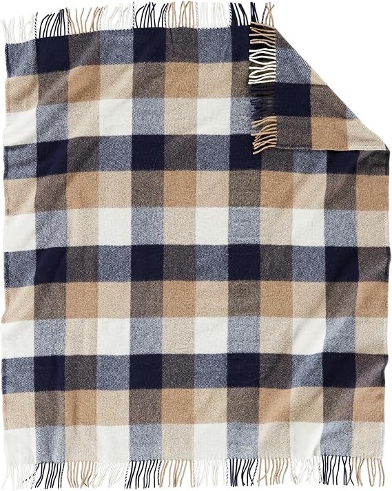 Pendleton Eco-Wise Washable Throw with Fringe 54" x 60", 100% Wool