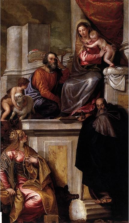 Holy Family with STS Anthony Abbot, Catherine and The Infant John The Baptist by Paolo Veronese