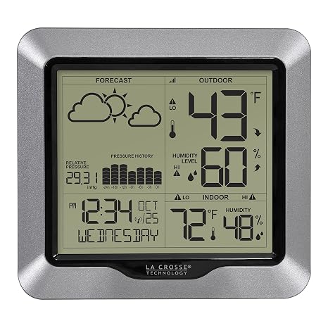 308-1417 Wireless Barometric Pressure Weather Station with WWVB Time, 330ft