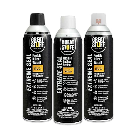 Great Stuff Extreme Sealant 3 Pack Black White Clear 14 oz Aerosol