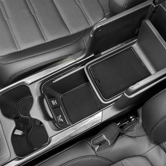 for Honda CR-V CRV Accessories 2020 2021 2022 Cup Holder Insert Center Console Liner Trim Door Packet Mats Non-Slip Anti Dust Premium Custom Interior 20PC Set (Black Trim)