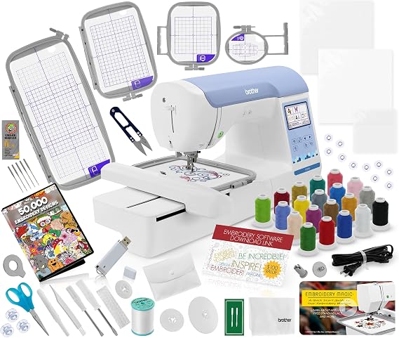 Brother PE900 Embroidery Machine, 5 x 7", Ultimate Embroidery Package Plus