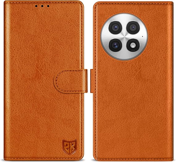 for OnePlus 13 Wallet Case with [RFID Blocking] Card Slot Kickstand Magnetic Closure Leather Flip Fold Protective Phone Case for OnePlus 13 Case Wallet(Brown-6.82 inch)