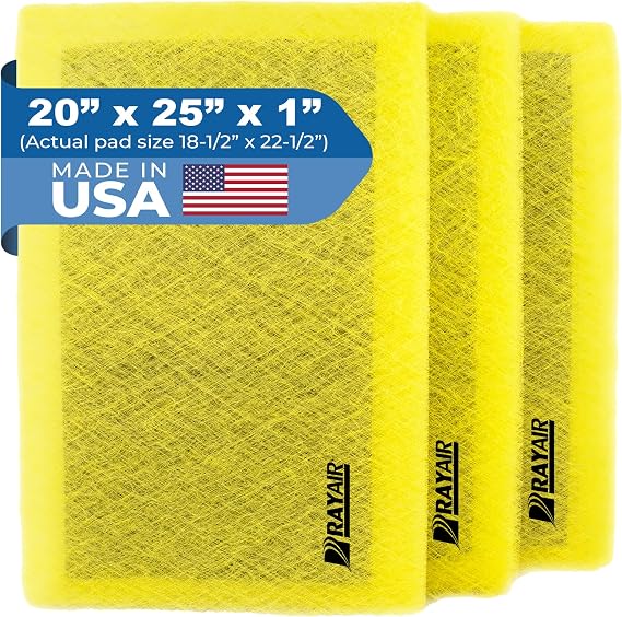 RAYAIR SUPPLY 20x25 Replacement Filter Pads Compatible with Air Ranger