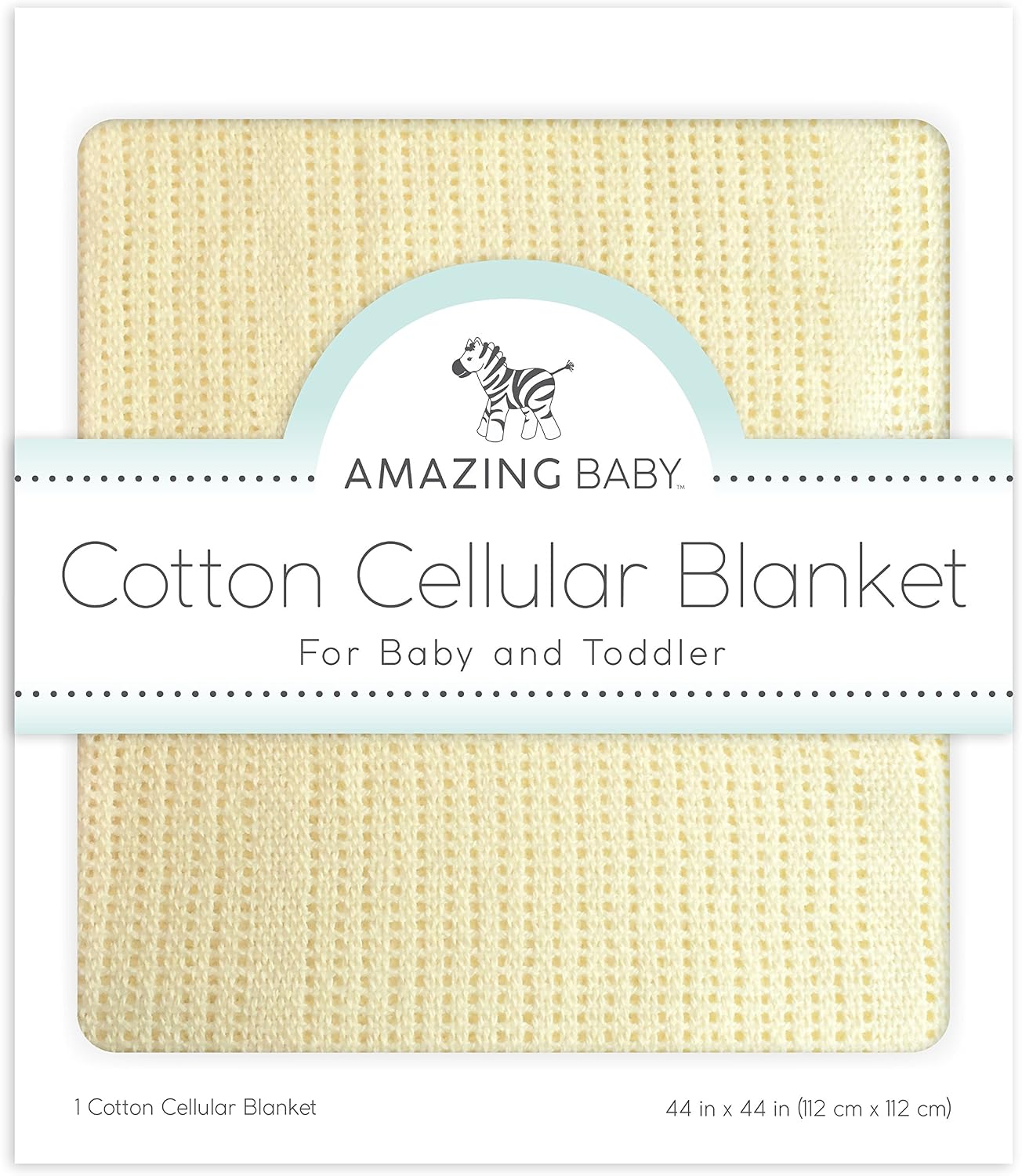 Amazing Baby Cellular Blanket, Premium Cotton, Soft Yellow