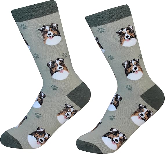 Australian Shepherd Dog Breed Socks Unisex Sock Daddy by E&S Pets