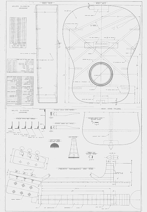 Martin D28 Style - Guitar PLANS to Build - Full Scale acoustic guitar