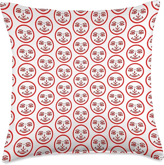 Red Rummikub Joker Pattern Throw Pillow