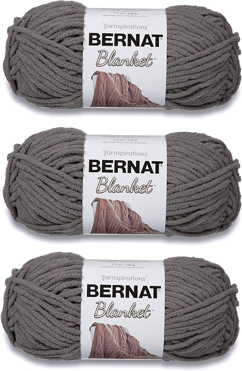 Bulk Buy: Bernat Blanket Yarn (3-Pack) Dark Grey 161200-44