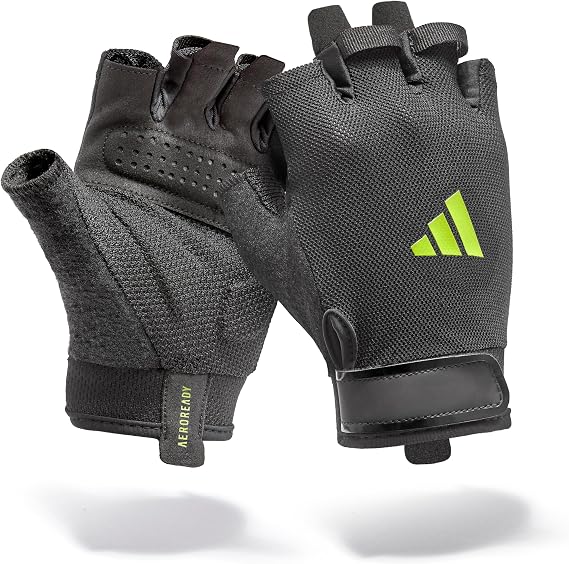Adidas Essential Training & Weightlifting Gloves, Fingerless Workout Gloves