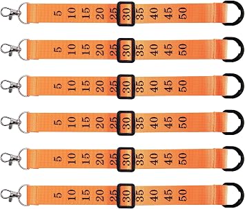 RunNico 3/6 Packs Football Referee Chain Clips-Football Yard Officials Markers-Professional Football Nylon Chain Clip for Men Nylon Head Linesman Umpire
