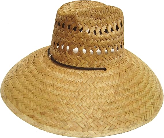 Headchange Wide Brim Lifeguard Hat Mexican Straw Beach Sun Summer Surf Safari