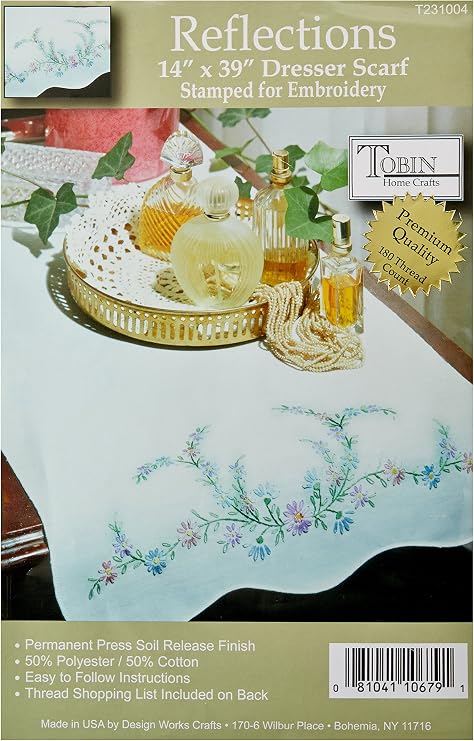 Reflections Dresser Scarf for Embroidery
