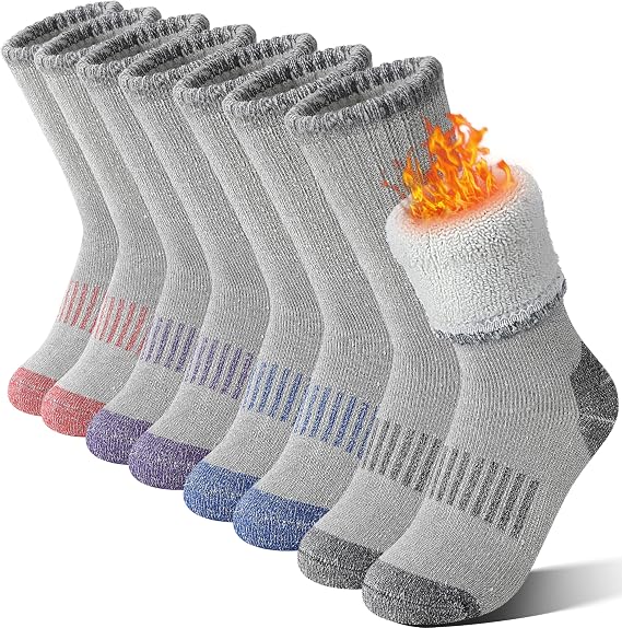 Sandsuced Kids Merino Wool Hiking Socks for Girls Boys Toddler