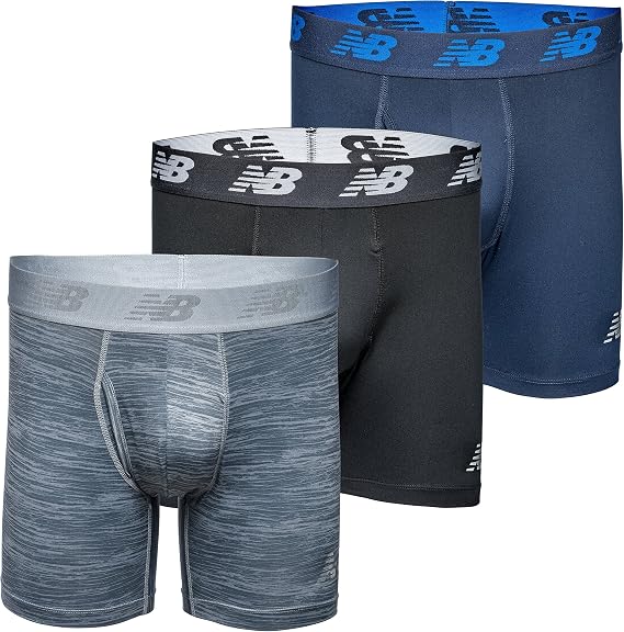New Balance Men's 3-Pack 6" Fly Front Boxer Brief