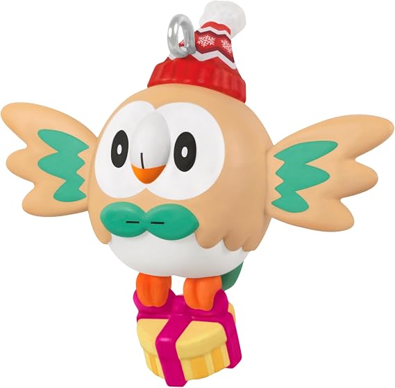 Hallmark Keepsake 1.25" Mini Christmas Ornament 2025, Pokemon Holiday Rowlet, Gifts for Gamers