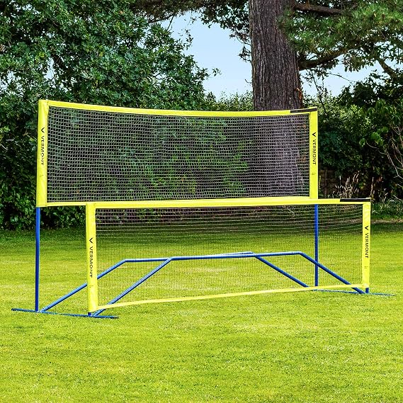Vermont Procourt Combi Net | Net for Tennis, Badminton, Pickleball & Soccer-Tennis | Portable Badminton Set | Mini Tennis & Badminton Sets for Backyards