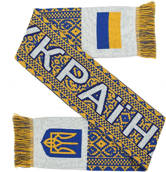 Ukraina Soccer Knit Scarf (Blue/Yellow)