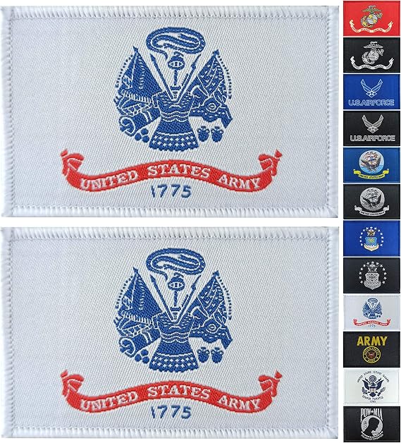 JBCD 2 Pack US Army 1775 Flag Patch - Army Force Flags Tactical Pride for Clothes Hat Team Military