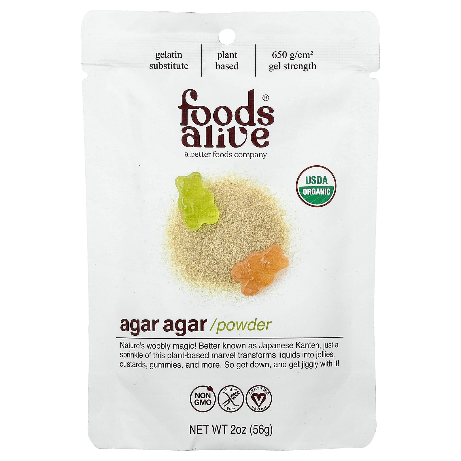 Agar Agar Powder, 2 oz (56 g)